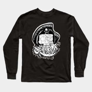 Skeleton Tattoo Alt Pirate Long Sleeve T-Shirt